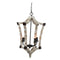 4 - Light Wood Chandelier, Hanging Light Fixture with Adjustable Chain for Kitchen Dining Room Foyer Entryway, Bulb Not Included - Supfirm