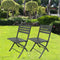 Supfirm 2PCS Outdoor Indoor Folding Chairs Aluminum Patio Dining Chairs, Grey