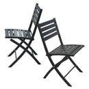 Supfirm 2PCS Outdoor Indoor Folding Chairs Aluminum Patio Dining Chairs, Grey