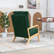 Supfirm 25.2"W Modern Rocking Chair Accent Lounge Armchair Comfy Boucle Upholstered High Back Wooden Rocker for Nursery Living Room Baby Kids Room Bedroom, Green