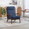 Supfirm 25.2"W Modern Rocking Chair Accent Lounge Armchair Comfy Boucle Upholstered High Back Wooden Rocker for Nursery Living Room Baby Kids Room Bedroom, Navy