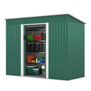 Supfirm 4.2 x 9.1 Ft Outdoor Storage Shed, Metal Tool Shed with Lockable Doors Vents, Utility Garden Shed for Patio Lawn Backyard, Green