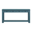 Supfirm TREXM Console Table/Sofa Table with Storage Drawers and Bottom Shelf for Entryway Hallway(Dark Blue)