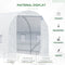 Supfirm 15' x 7' x 7' Walk-In Tunnel Greenhouse, Large Garden Hot House Kit with 6 Roll-up Windows & Roll Up Door, Steel Frame, White