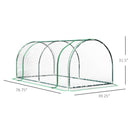 Supfirm Mini Greenhouse, Waterproof Cloche Cold Frame, 7' L x 3' W x 2.5' H Portable Hot House, 4 Zippered Doors, Green