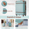 Supfirm 20 IN Luggage 1 Piece with TSA lock , Lightweight Suitcase Spinner Wheels,Carry on Vintage Luggage,Blue Green