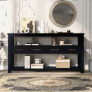 Supfirm U_STYLE 62.2'' Modern Console Table Sofa Table for Living Room with 4 Drawers and 2 Shelves