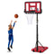 Supfirm Use for Outdoor Height Adjustable 4.8 to 7.7ft Basketball Hoop 44 Inch Backboard Portable Basketball Goal System with Stable Base and Wheels