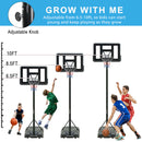 Supfirm Portable Basketball Hoop Height Adjustable basketball hoop stand 6.6ft - 10ft with 44 Inch Backboard and Wheels for Adults Teens Outdoor Indoor