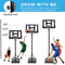 Supfirm Portable Basketball Hoop Height Adjustable basketball hoop stand 6.6ft - 10ft with 44 Inch Backboard and Wheels for Adults Teens Outdoor Indoor