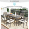 Supfirm U_Style  Acacia Wood Outdoor Dining Table And Chairs Suitable For Patio, Balcony Or Backyard