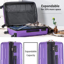 Supfirm Expanable Spinner Wheel 2 Piece Luggage Set ABS Lightweight Suitcase with TSA Lock 20inch+28inch