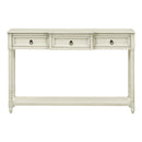 Supfirm TREXM Console Table Sofa Table with Drawers for Entryway with Projecting Drawers and Long Shelf (Antique White, OLD SKU: WF189574AAK)