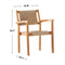 Supfirm Mauricio 7-Piece Acacia Wood Dining Set with Stacking Chair