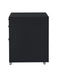 Supfirm ACME Coleen File Cabinet, Black High Gloss & Chrome 92450