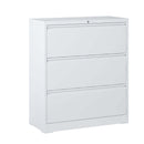 Supfirm Lateral File Cabinet 3 Drawer, White Filing Cabinet with Lock, Lockable File Cabinet for Home Office, Locking Metal File Cabinet for Legal/Letter/A4/F4 Size