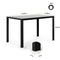 5 Pieces Dining Table Set for 4,Kitchen Room Tempered Glass Dining Table ,4 Faux Leather Chairs ,Black - Supfirm