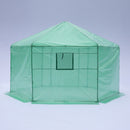 Supfirm Walk-in Greenhouse Hexagonal Upgrade Reinforced Frame Heavy Duty Plastic Greenhouse Reinforced Thickened Waterproof Insulation(13.1*8.6 ft)