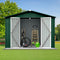 Supfirm Metal garden sheds 6ftx8ft outdoor storage sheds Green+White