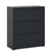 Supfirm Lateral File Cabinet 3 Drawer, Black Filing Cabinet with Lock, Lockable File Cabinet for Home Office, Locking Metal File Cabinet for Legal/Letter/A4/F4 Size