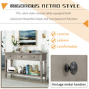 Supfirm TREXM Classic Retro Style Console Table with Three Top Drawers and Open Style Bottom Shelf, Easy Assembly (Gray Wash)