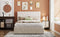 Full size Upholstered Platform bed with a Hydraulic Storage System - Beige - Supfirm