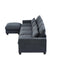 U_Style Modern Large L-Shape Feather Filled Sectional Sofa, Convertible Sofa Couch with Reversible Chaise for Living Room - Supfirm