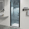 Supfirm 30 In. to 31-3/8 In. x 72 In. Semi-Frameless Pivot Shower Door in Matte Black With Clear Glass