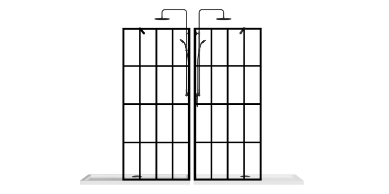 Supfirm Goodyo 34" X 72" Shower Door Walk-in Black Finish