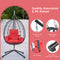 Supfirm Egg Chair with Stand Indoor Outdoor Swing Chair Patio Wicker Hanging Egg Chair Hanging Basket Chair Hammock Chair with Stand for Bedroom Living Room Balcony