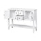 Supfirm TREXM Cambridge Series  Ample Storage Vintage Console Table with Four Small Drawers and Bottom Shelf for Living Rooms, Entrances and Kitchens (White, OLD SKU: WF190263AAA)