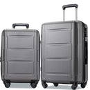 Supfirm Expanable Spinner Wheel 2 Piece Luggage Set ABS Lightweight Suitcase with TSA Lock 20inch+24inch