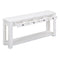 Supfirm TREXM Console Table/Sofa Table with Storage Drawers and Bottom Shelf for Entryway Hallway(Antique White)