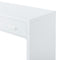 Supfirm TREXM Modern Minimalist Console Table with Open Tabletop and Four Drawers with Metal Handles for Entry Way, Living Room and Dining Room (White)