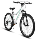 Supfirm A24208 Ecarpat 24  Inch Mountain Bike, 21-Speed V-Brake, Front Suspension,  Carbon Steel Frame Mountain Bike For  Teenagers Girls Women Bicycles