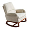 Supfirm Modern Comfortable Velvet Rocking Chair for Living Room & Reading Room Beige Color