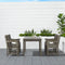 Supfirm Renaissance Outdoor Rectangular Hand-scraped Wood Patio Dining Table