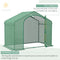 Supfirm 6' x 3' x 5' Portable Walk-in Greenhouse, PE Cover, Steel Frame Garden Hot House, Zipper Door, Top Vent for Flowers, Vegetables, Saplings, Tropical Plants, Green