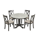 Orisfur. 5 Pieces Dining Table and Chairs Set for 4 Persons, Kitchen Room Solid Wood Table with 4 Chairs - Supfirm