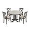 Orisfur. 5 Pieces Dining Table and Chairs Set for 4 Persons, Kitchen Room Solid Wood Table with 4 Chairs - Supfirm