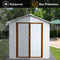 Supfirm Outdoor storage sheds 4FTx6FT Apex roof White+Yellow