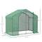 Supfirm 6' x 3' x 5' Portable Walk-in Greenhouse, PE Cover, Steel Frame Garden Hot House, Zipper Door, Top Vent for Flowers, Vegetables, Saplings, Tropical Plants, Green