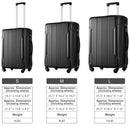 Supfirm Hardshell Luggage Sets 3 Pcs Spinner Suitcase with TSA Lock Lightweight 20''24''28''