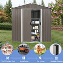 Supfirm 6ft x 4ft Outdoor Metal Storage Shed