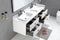 84*23*21in Wall Hung Doulble Sink Bath Vanity Cabinet Only in Bathroom Vanities without Tops - Supfirm