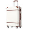 Supfirm 24 IN Luggage 1 Piece with TSA lock , Expandable Lightweight Suitcase Spinner Wheels, Vintage Luggage,White