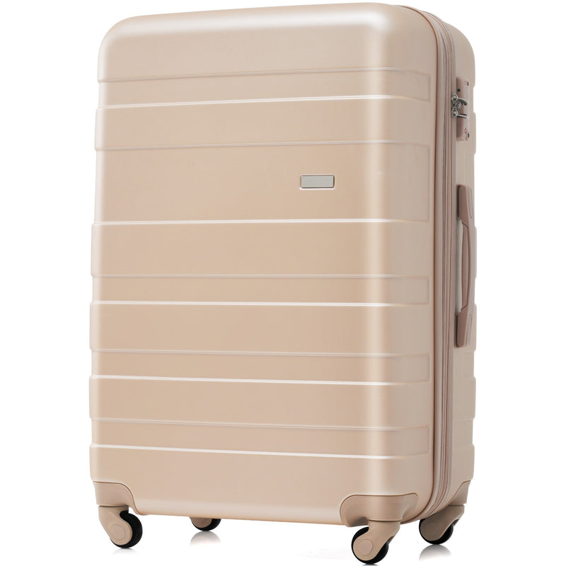 Supfirm Luggage Sets New Model Expandable ABS Hardshell 3pcs Clearance Luggage Hardside Lightweight Durable Suitcase sets Spinner Wheels Suitcase with TSA Lock 20''24''28''( Champagne)
