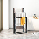 Supfirm Metal Freestanding Towel Rack 3 Tiers Hand Towel Holder Organizer for Bathroom Accessories, Black