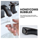 Supfirm Widespread Bathroom Faucet 8 Inch 2 Handles with Drain Assembly, Oil-Rubbed Bronze