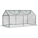 Supfirm 4' x 2' x 2' Portable Mini Greenhouse, Small Greenhouse with PVC Cover, Roll-up Zippered Windows for Indoor, Outdoor Garden, Clear